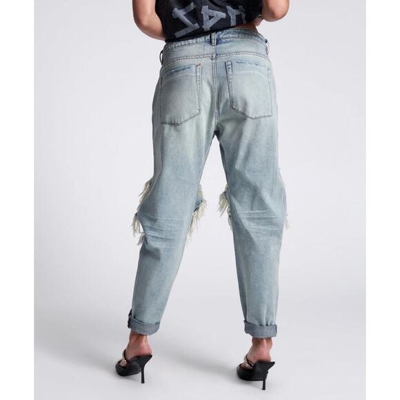 NWT-‎ One Teaspoon Jackson Mid Waist Montana Wide Leg Denim Jeans Sz:32 Ret$150 - Picture 4 of 6